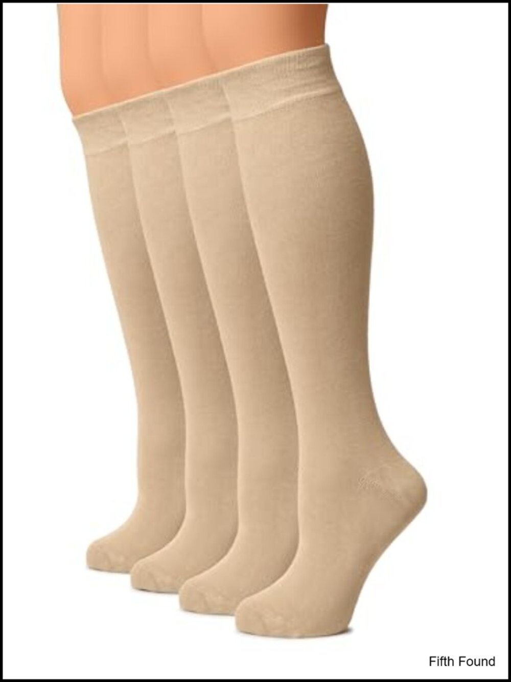 Cotton Knee High Socks 4 Pairs Long Dress School Uniform Tube Socks